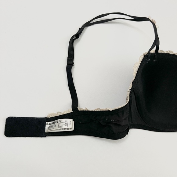 b.tempt’d | balconette vintage-inspired underwire demi lace push up bra | sz 34c - Picture 8 of 8